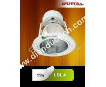 Đèn downlight âm trần Duhal viền sơn trắng LDL4
